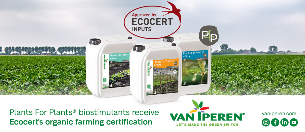 P4P biostimulants receive Ecocert certification for organic farming