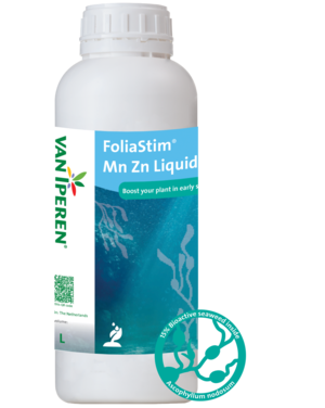 Bottle of FoliaSim® Mn Zn, Van Iperen&#039;s seaweed-based biostimulant